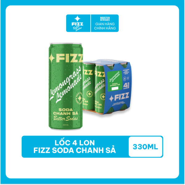 FIZZ SODA CHANH SẢ - LỐC 4 LON