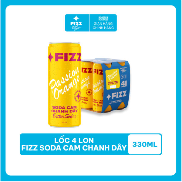 FIZZ SODA CHANH DÂY - LỐC 4 LON