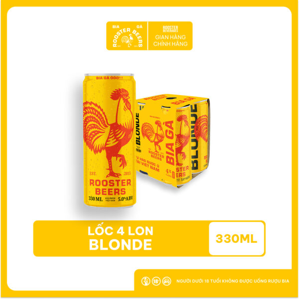 ROOSTERBEERS BLONDE - LỐC 4 LON